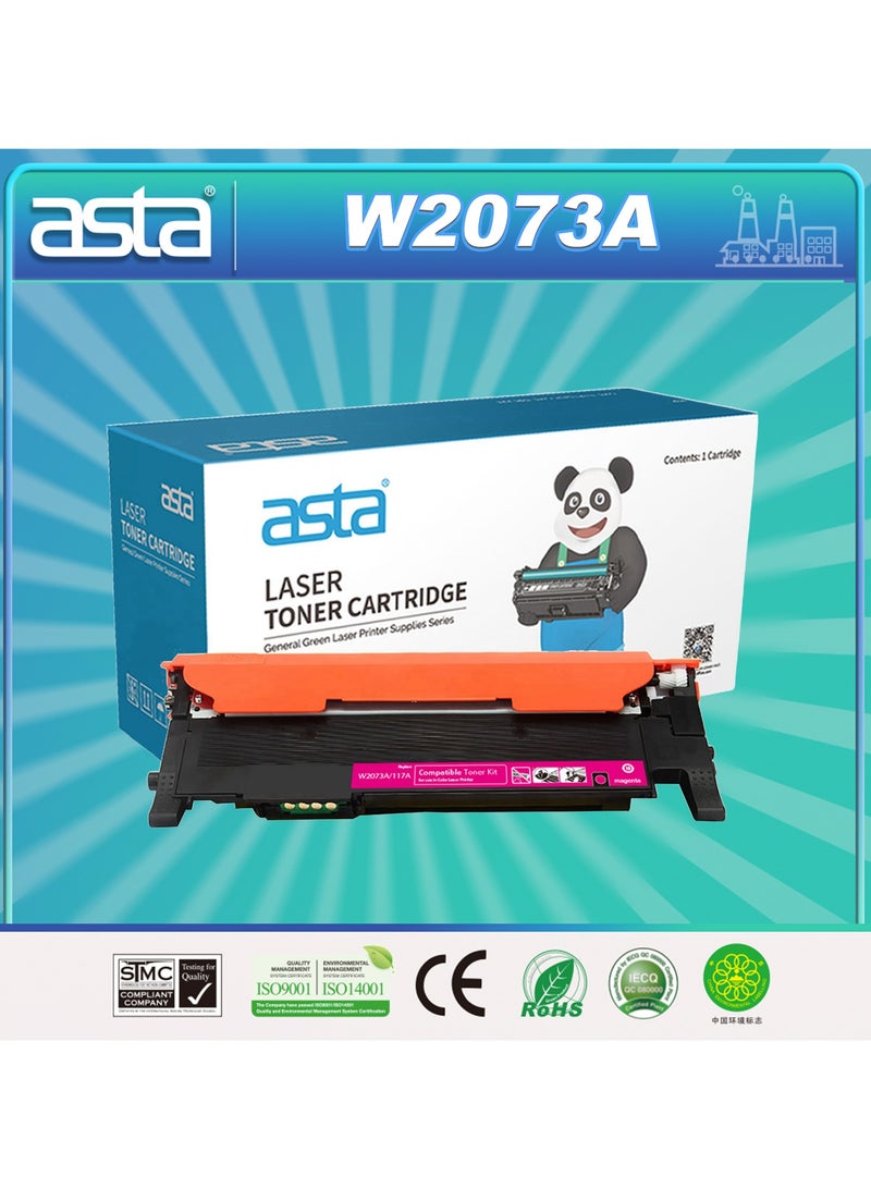 استا حبر ASTA 178nw 179fnw W2073A 117A متوافق مع طابعة الليزر الملونة 150a W 2073 117 A 178 179 150 nw fnw Magenta M خرطوشة حبر عالية الإنتاجية وعالية الجودة مستهلكات مكتبية Laserjet pr - Image 1